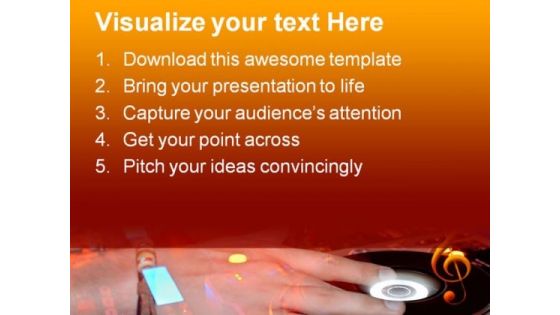 Djs Hand Music PowerPoint Themes And PowerPoint Slides 0311