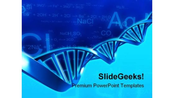 Dna Illustration Medical PowerPoint Template 1110