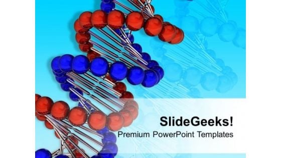 Dna Structure In Red And Blue Color PowerPoint Templates Ppt Backgrounds For Slides 1212