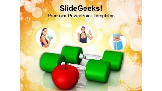 Do Excercise And Eat Healthy PowerPoint Templates Ppt Backgrounds For Slides 0513