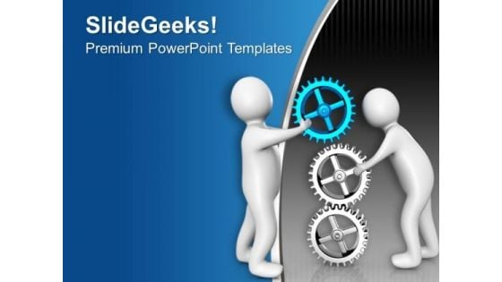 Do Joint Efforts For Gear Process PowerPoint Templates Ppt Backgrounds For Slides 0713