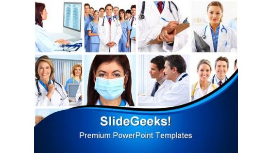 Doctor Collage Medical PowerPoint Template 1110