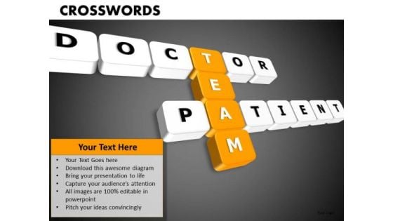 Doctor Patient Team Crosswords PowerPoint Templates
