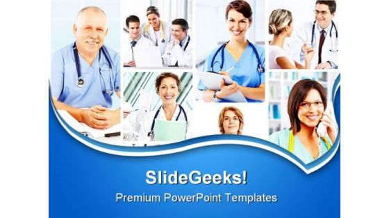 Doctors Collage Medical PowerPoint Templates And PowerPoint Backgrounds 0311