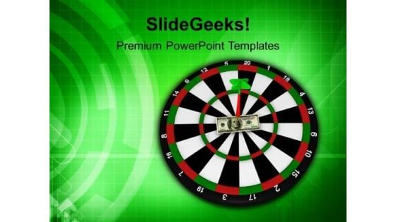 Dollar Accurate Dart Strategy PowerPoint Templates And PowerPoint Themes 1012