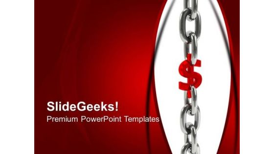Dollar Chain Security PowerPoint Templates And PowerPoint Themes 0812