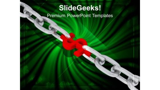 Dollar Chain Security PowerPoint Templates And PowerPoint Themes 1012