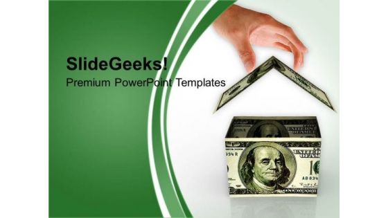 Dollar House Financial Savings PowerPoint Templates Ppt Backgrounds For Slides 0313