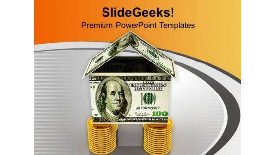 Dollar House Stack Of Coins PowerPoint Templates Ppt Backgrounds For Slides 0213 Dollar House Stack Of Coins PowerPoint Templates Ppt Backgrounds For Slides 0213