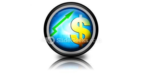 Dollar Increasing Value PowerPoint Icon Cc