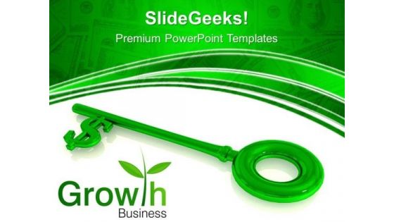 Dollar Key Growth Business PowerPoint Templates And PowerPoint Themes 0712