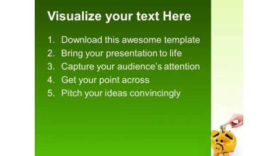 Dollar Notes And Piggy Bank Currency PowerPoint Templates And PowerPoint Themes 1012