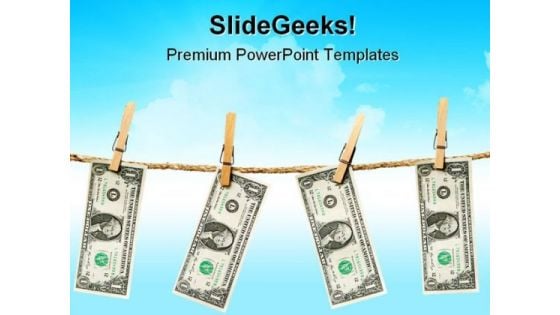 Dollar Notes Money PowerPoint Background And Template 1210