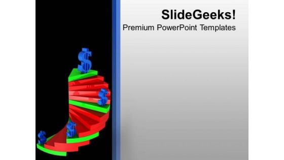 Dollar On Graph Increasingly Growth PowerPoint Templates Ppt Backgrounds For Slides 0213