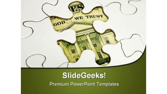 Dollar Puzzle Americana PowerPoint Themes And PowerPoint Slides 0511