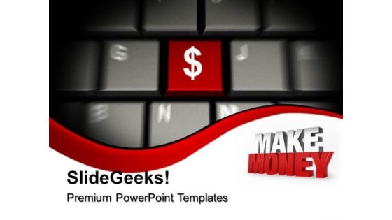 Dollar Sign On Computer Keyboard PowerPoint Templates And PowerPoint Themes 0812