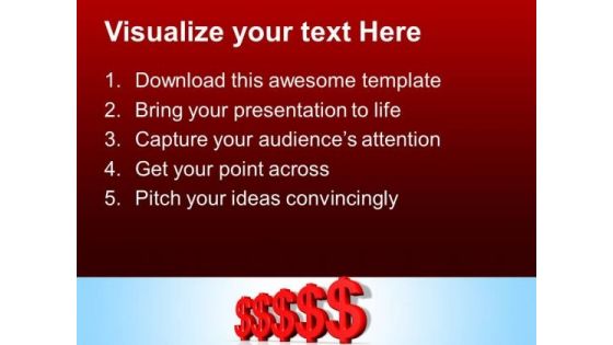 Dollar Signs Business PowerPoint Templates And PowerPoint Themes 0812