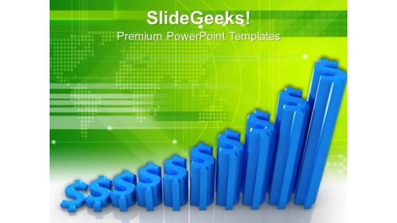 Dollar Signs Graph Increasing PowerPoint Templates And PowerPoint Themes 1012