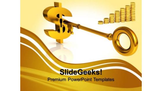 Dollar Success Key Finance Templates And PowerPoint Themes 0812