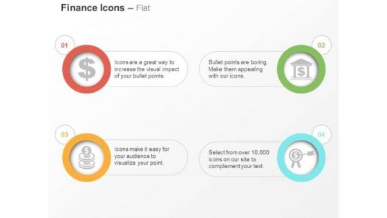 Dollar Symbol Coins Banking Target Ppt Slides Graphics