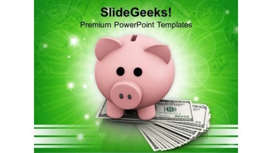 Dollar With Piggy Bank Idea Savings PowerPoint Templates Ppt Backgrounds For Slides 0213 Dollar With Piggy Bank Idea Savings PowerPoint Templates Ppt Backgrounds For Slides 0213