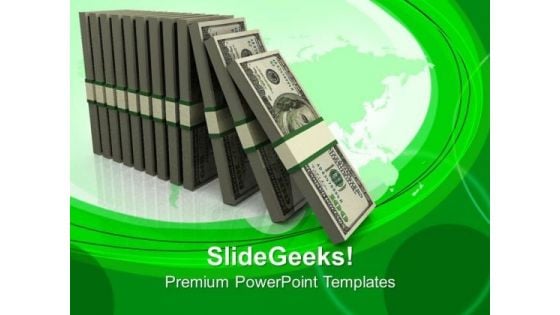 Dollars Domino Marketing PowerPoint Templates And PowerPoint Themes 1012