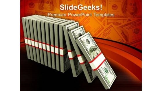 Dollars Domino Success PowerPoint Templates And PowerPoint Themes 0912