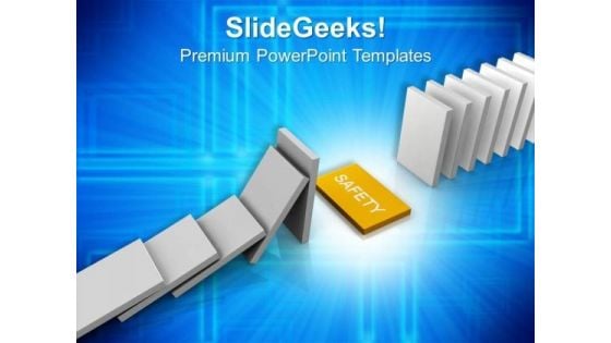 Dominoes With A Safety Design Leadership PowerPoint Templates And PowerPoint Themes 1012 Dominoes With A Safety Design Leadership PowerPoint Templates And PowerPoint Themes 1012
