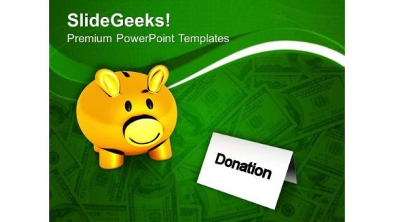 Donation Money Charity Theme PowerPoint Templates Ppt Backgrounds For Slides 0413