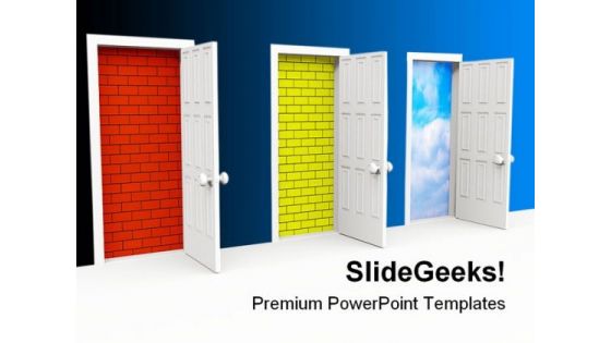 Door Future Success PowerPoint Templates And PowerPoint Backgrounds 0611