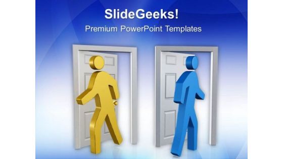 Door Of The Success PowerPoint Templates Ppt Backgrounds For Slides 0613