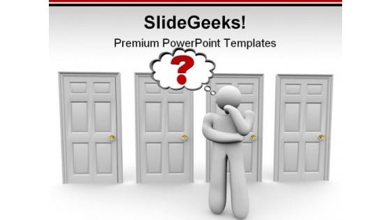 Door To Choice Business PowerPoint Template 0910