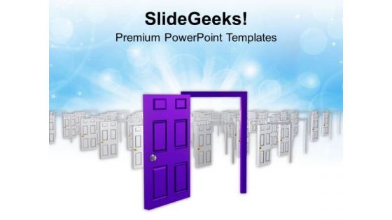 Door To New Opportunities PowerPoint Templates Ppt Backgrounds For Slides 0513