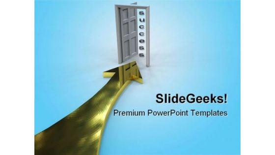 Door To New Opportunity Success PowerPoint Themes And PowerPoint Slides 0511