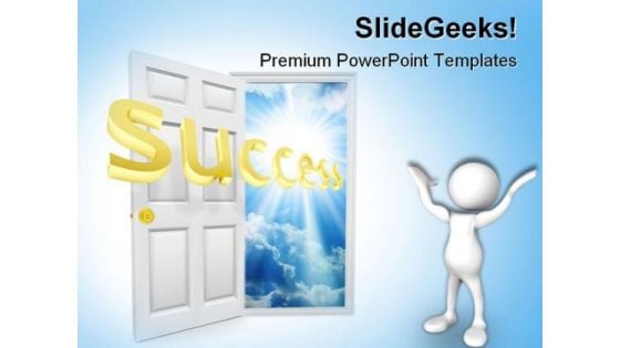 Door To Opportunity Success PowerPoint Themes And PowerPoint Slides 0711