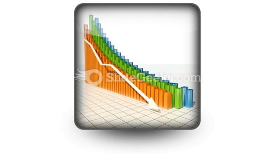 Sales & Marketing PowerPoint Icon with Down Arrow