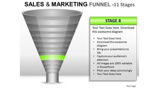 Download 11 Stages Editable Sales Funnel PowerPoint Slides And Ppt Diagram Templates