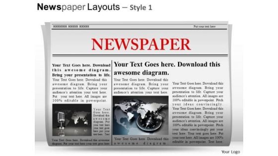 Download And Edit Newspaper PowerPoint Slides And Ppt Templates