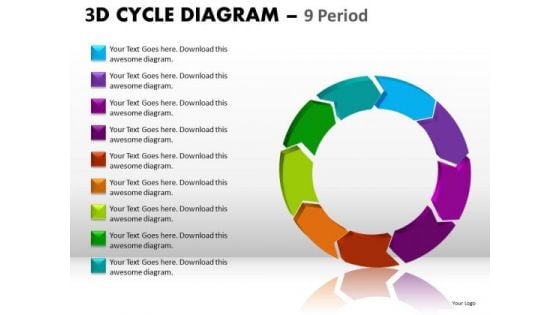 Download Ppt Templates 9 Stages Editable Cycle Diagram PowerPoint Slides