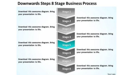 Downwards Steps 8 Stage Business Process Ppt Busniess Plan PowerPoint Slides