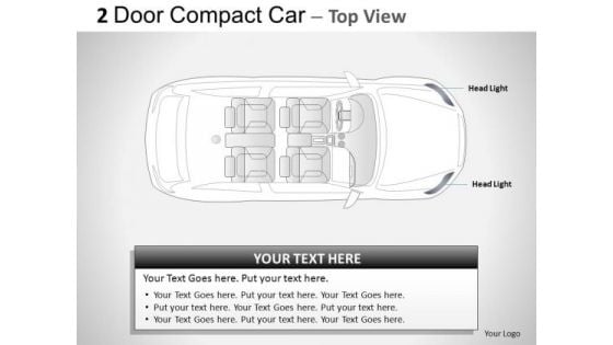 Dramatic 2 Door Gray Car Top PowerPoint Slides And Ppt Diagram Templates