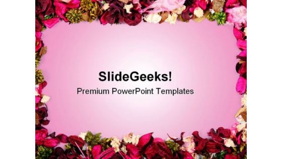 Dried Flowers Frame Background PowerPoint Themes And PowerPoint Slides 0611