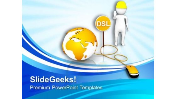 Dsl Is A Best Security Option PowerPoint Templates Ppt Backgrounds For Slides 0713