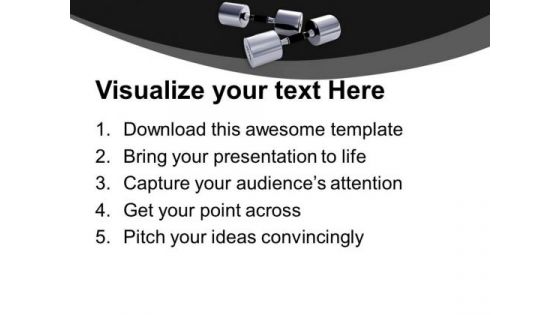 Dumbbells For Health Fitness PowerPoint Templates Ppt Backgrounds For Slides 0213