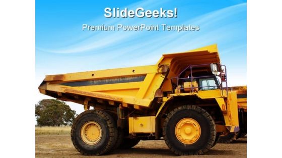 Dump Truck Travel PowerPoint Themes And PowerPoint Slides 0411