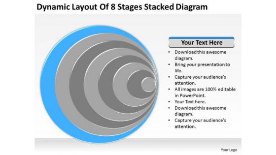 Dynamic Layout Of 8 Stages Stacked Diagram Ppt Business Plan PowerPoint Templates