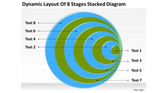 Dynamic Layout Of 8 Stages Stacked Diagram Ppt Download Business Plan Template PowerPoint Slides