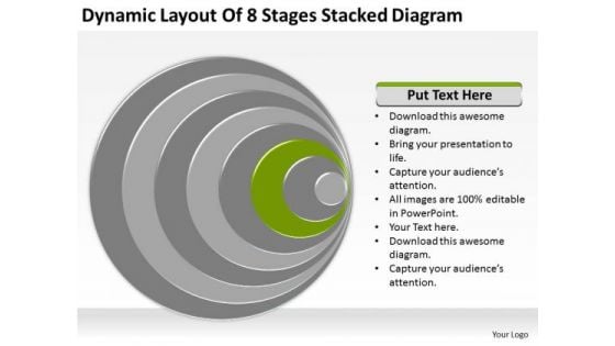 Dynamic Layout Of 8 Stages Stacked Diagram Ppt Outline Business Plan PowerPoint Slides