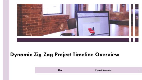 Dynamic Zig Zag Project Timeline Overview PPT Example AT