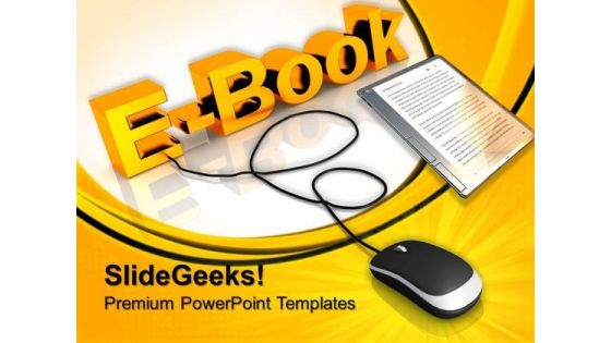 E Book With Computer Mouse PowerPoint Templates And PowerPoint Themes 0712